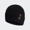 Germany Woolie Beanie Black Tactile Gold Metallic Cap