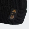 Germany Woolie Beanie Black Tactile Gold Metallic Cap